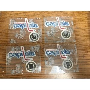*LOT OF 4 WASHINGTON CAPITALS LEXTRA IRON ON PATCHES (ORIGINAL LOGO) NEW*